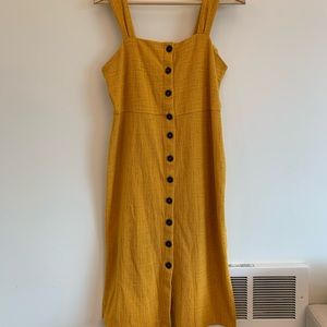 Madewell Button Front Midi Dress (Small)